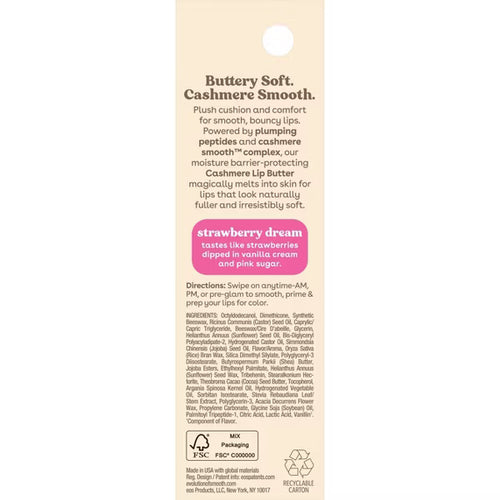 Eos Cashmere Lip Butter - Strawberry Dream 10ml